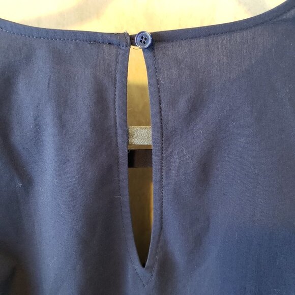 MICHAEL Michael Kors Bell-Sleeve Blouse | NWT | Navy Blue | Size S - Picture 5 of 7